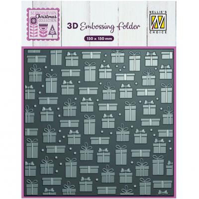 Nellie's Choice 3D Embossing Folder - Presents